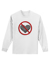 No Love Symbol Adult Long Sleeve Shirt