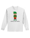 Santa's Little Helper Christmas Elf Boy Adult Long Sleeve Shirt-Long Sleeve Shirt-TooLoud-White-Small-Davson Sales