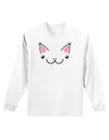 Kyu-T Ears - Kawa the Cute Critter Adult Long Sleeve Shirt-Long Sleeve Shirt-TooLoud-White-Small-Davson Sales