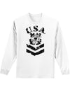 USA Military Coast Guard Stencil Logo Adult Long Sleeve Shirt-Long Sleeve Shirt-TooLoud-White-Small-Davson Sales