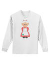 Cute Mrs Santa Claus Christmas Adult Long Sleeve Shirt-Long Sleeve Shirt-TooLoud-White-Small-Davson Sales