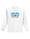 Kyu-T Face - Sealie Cool Sunglasses Adult Long Sleeve Shirt-Long Sleeve Shirt-TooLoud-White-Small-Davson Sales