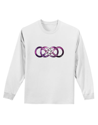 Double Ininifty Galaxy Adult Long Sleeve Shirt-Long Sleeve Shirt-TooLoud-White-Small-Davson Sales