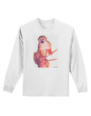 Monkey in Tree Watercolor Adult Long Sleeve Shirt-Long Sleeve Shirt-TooLoud-White-Small-Davson Sales