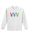 Scary Bunny Tri-color Adult Long Sleeve Shirt-Long Sleeve Shirt-TooLoud-White-Small-Davson Sales