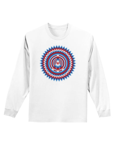 Psychedelic Peace Patriotic Adult Long Sleeve Shirt-Long Sleeve Shirt-TooLoud-White-Small-Davson Sales