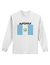 Guatamelan Flag Design Adult Long Sleeve Shirt by TooLoud-Long Sleeve Shirt-TooLoud-White-Small-Davson Sales