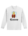 Queen Bee Text 2 Adult Long Sleeve Shirt-Long Sleeve Shirt-TooLoud-White-Small-Davson Sales