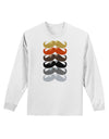 Natural Mustache Rainbow Adult Long Sleeve Shirt-Long Sleeve Shirt-TooLoud-White-Small-Davson Sales