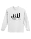 Evolution of Man Adult Long Sleeve Shirt by TooLoud-Long Sleeve Shirt-TooLoud-White-Small-Davson Sales