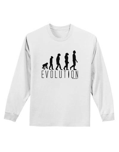 Evolution of Man Adult Long Sleeve Shirt by TooLoud-Long Sleeve Shirt-TooLoud-White-Small-Davson Sales