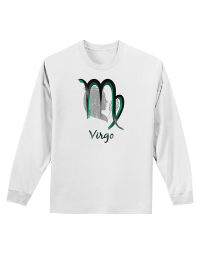 Virgo Symbol Adult Long Sleeve Shirt-Long Sleeve Shirt-TooLoud-White-Small-Davson Sales