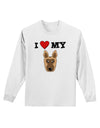 I Heart My - Cute German Shepherd Dog Adult Long Sleeve Shirt by TooLoud-Long Sleeve Shirt-TooLoud-White-Small-Davson Sales