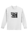 Creepy Black Bear Adult Long Sleeve Shirt-Long Sleeve Shirt-TooLoud-White-Small-Davson Sales