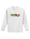 Fruity Text Adult Long Sleeve Shirt-Long Sleeve Shirt-TooLoud-White-Small-Davson Sales