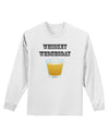 Whiskey Wednesday Design - Text Adult Long Sleeve Shirt by TooLoud-Long Sleeve Shirt-TooLoud-White-Small-Davson Sales