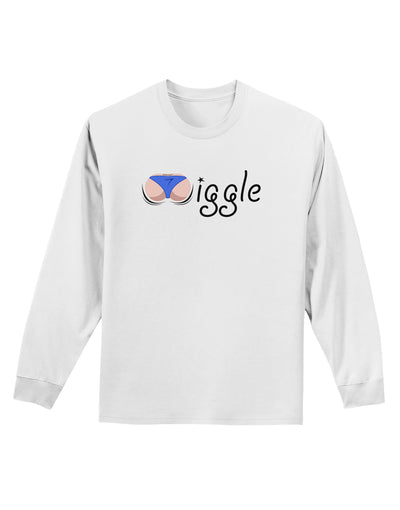 Wiggle - Twerk Light Adult Long Sleeve Shirt-Long Sleeve Shirt-TooLoud-White-Small-Davson Sales