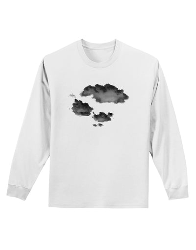 Inverted Puffy Clouds Adult Long Sleeve Shirt-Long Sleeve Shirt-TooLoud-White-Small-Davson Sales