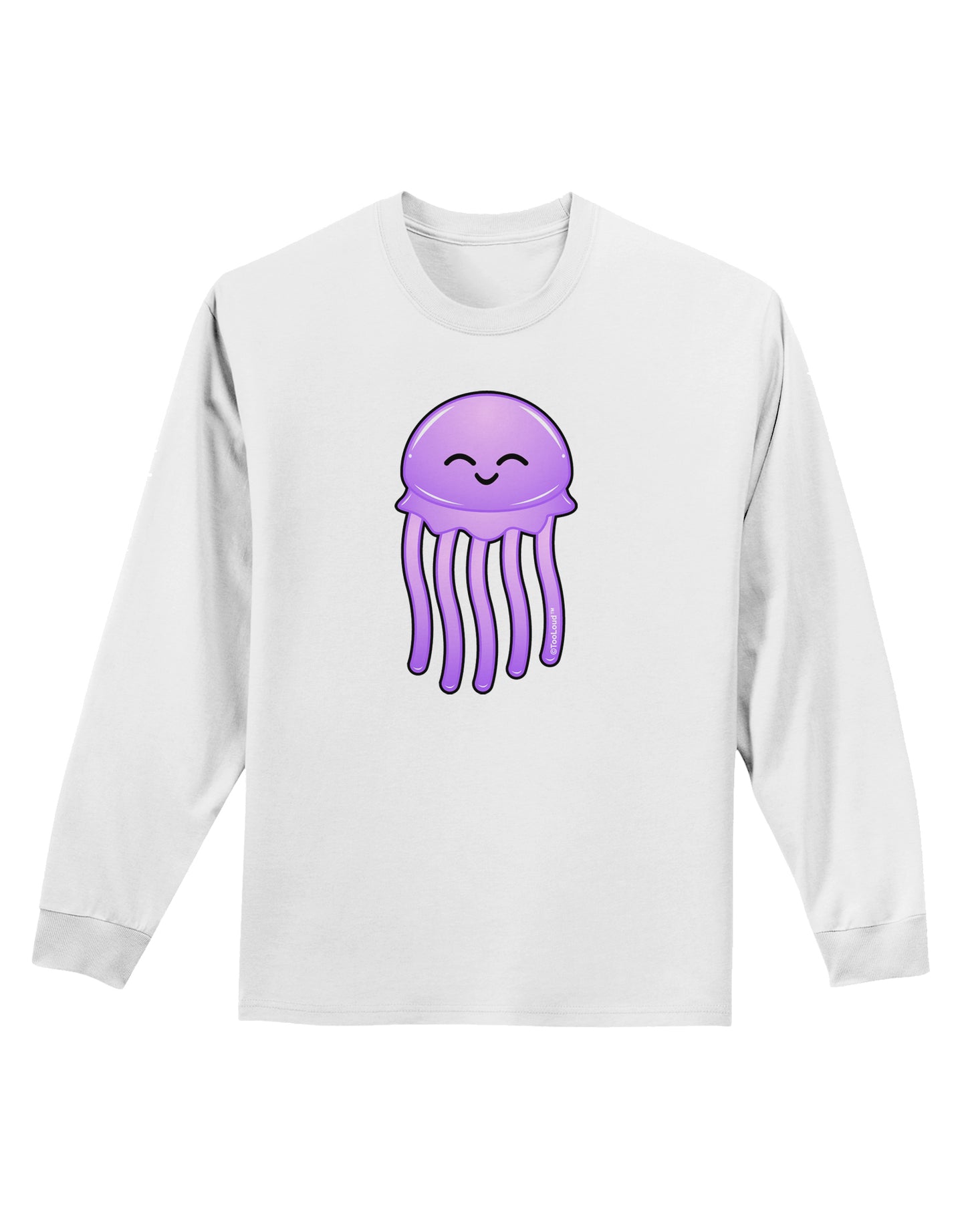 Cute Jellyfish Adult Long Sleeve Shirt by TooLoud-Long Sleeve Shirt-TooLoud-White-Small-Davson Sales
