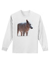 Magnificent Full White Wolf Adult Long Sleeve Shirt-Long Sleeve Shirt-TooLoud-White-Small-Davson Sales