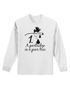 Partridge In A Pear Tree Text Adult Long Sleeve Shirt-Long Sleeve Shirt-TooLoud-White-Small-Davson Sales