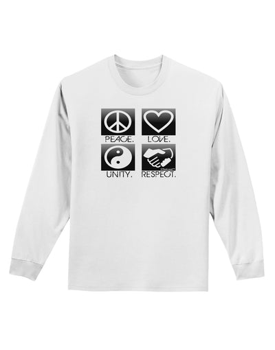 PLUR Squares BnW Adult Long Sleeve Shirt-Long Sleeve Shirt-TooLoud-White-Small-Davson Sales