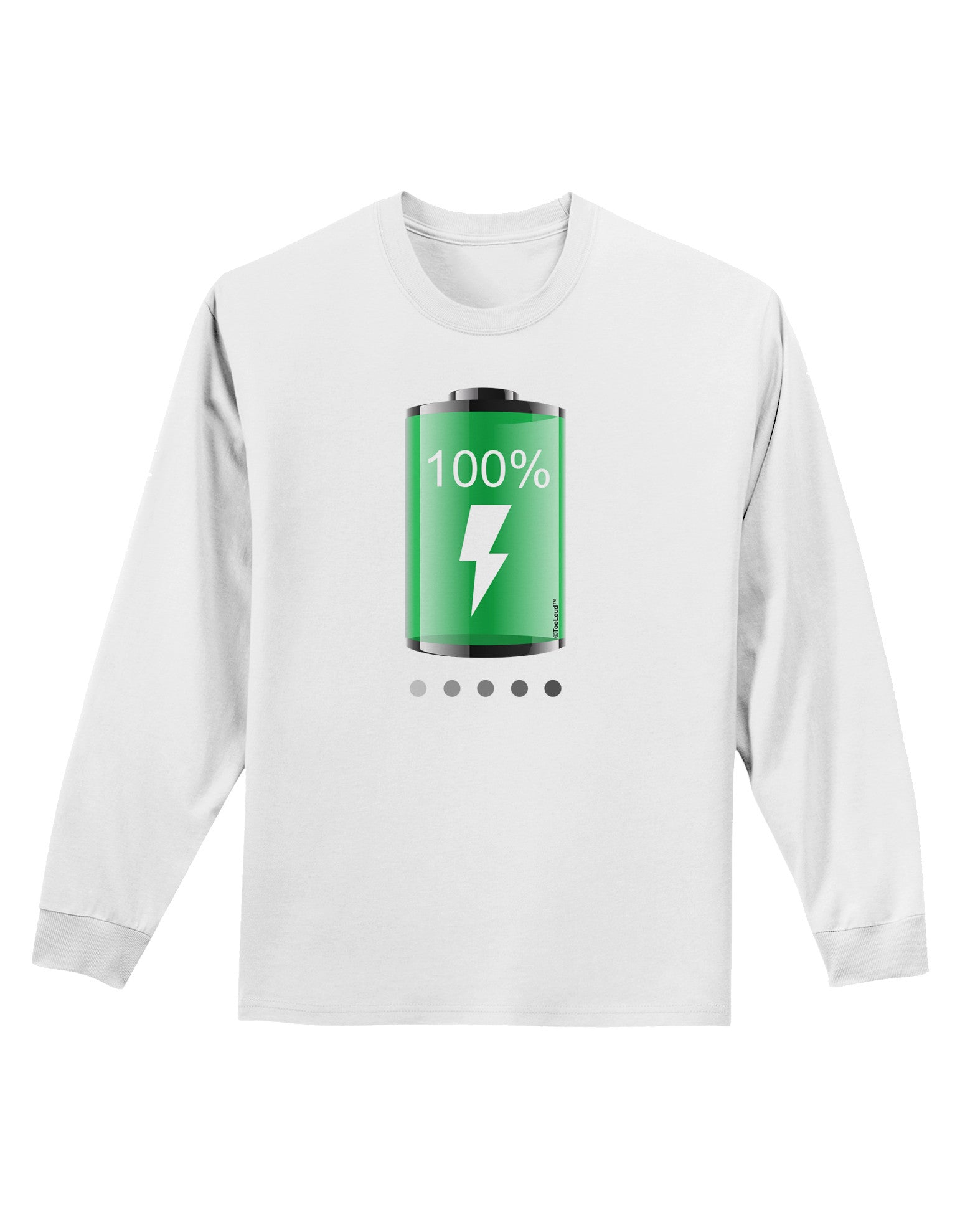 Full Energy 100 Percent Adult Long Sleeve Shirt-Long Sleeve Shirt-TooLoud-White-Small-Davson Sales