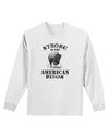 Strong Bison Text Adult Long Sleeve Shirt-Long Sleeve Shirt-TooLoud-White-Small-Davson Sales