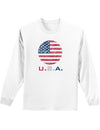 American Flag Scribble Adult Long Sleeve Shirt-Long Sleeve Shirt-TooLoud-White-Small-Davson Sales