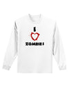 I Heart Zombies - Bloody Heart Adult Long Sleeve Shirt-Long Sleeve Shirt-TooLoud-White-Small-Davson Sales