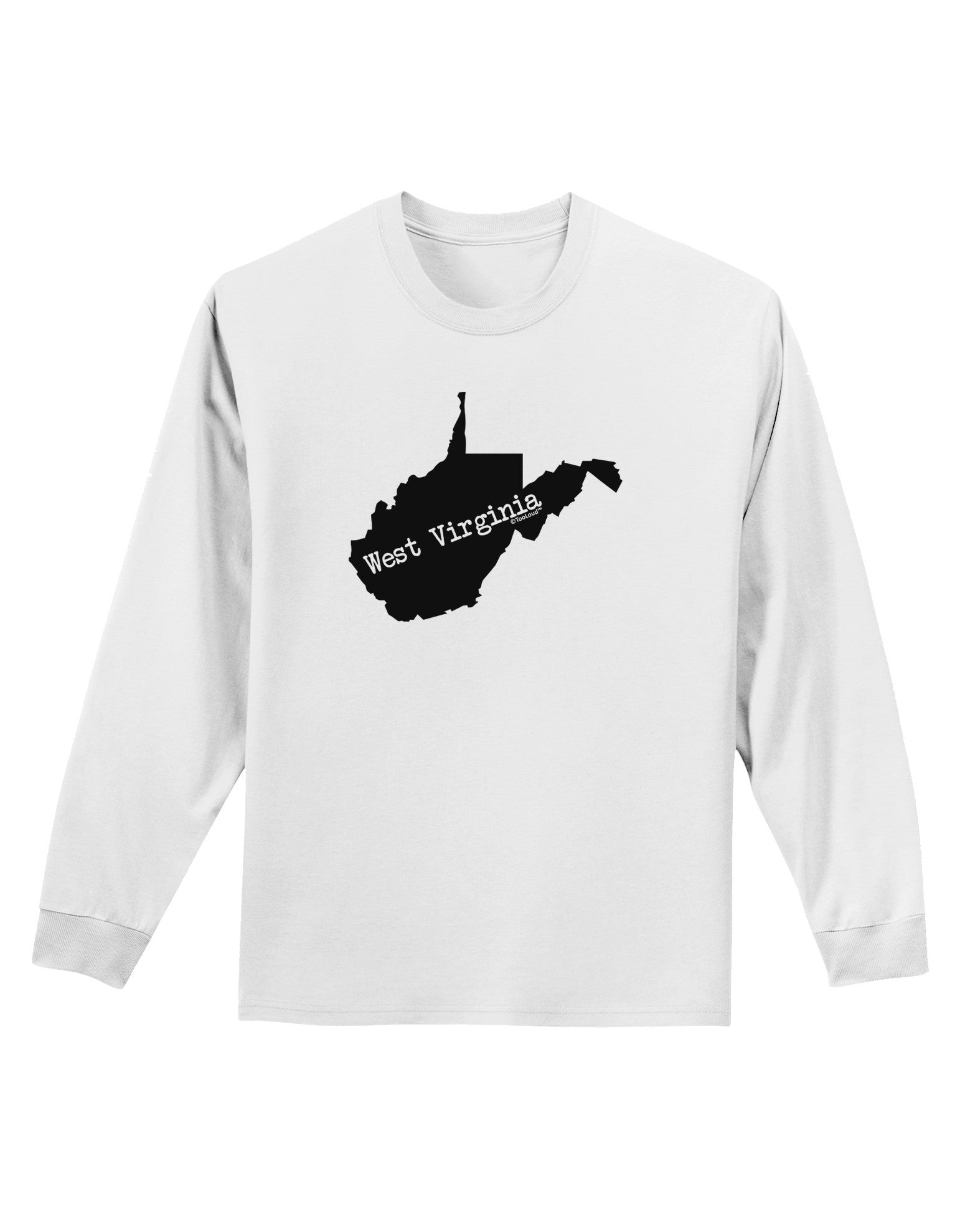 West Virginia - United States Shape Adult Long Sleeve Shirt