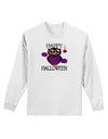 Owl Purple Text Adult Long Sleeve Shirt-Long Sleeve Shirt-TooLoud-White-Small-Davson Sales