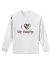 I Heart My Daughter - Autism Awareness Adult Long Sleeve Shirt by TooLoud-Long Sleeve Shirt-TooLoud-White-Small-Davson Sales