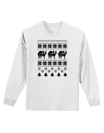 Humping Gay Reindeer Adult Long Sleeve Shirt-Long Sleeve Shirt-TooLoud-White-Small-Davson Sales