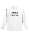 Run Like a Zombie Is After You Adult Long Sleeve Shirt-Long Sleeve Shirt-TooLoud-White-Small-Davson Sales