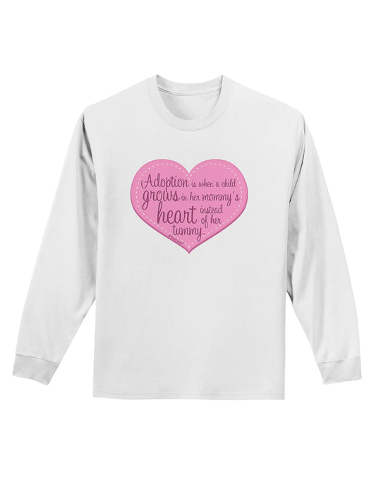 Adoption is When - Mom and Daughter Quote Adult Long Sleeve Shirt by TooLoud-Long Sleeve Shirt-TooLoud-White-Small-Davson Sales