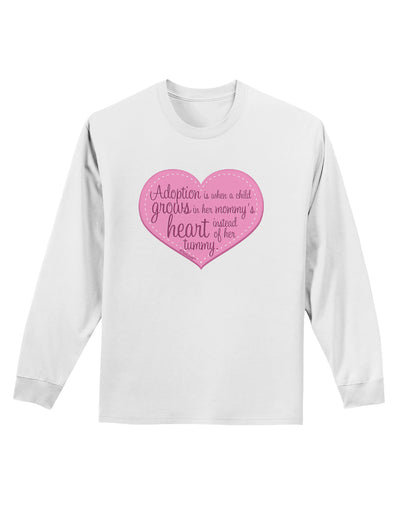 Adoption is When - Mom and Daughter Quote Adult Long Sleeve Shirt by TooLoud-Long Sleeve Shirt-TooLoud-White-Small-Davson Sales