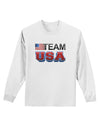 Sporty Team USA Adult Long Sleeve Shirt-Long Sleeve Shirt-TooLoud-White-Small-Davson Sales