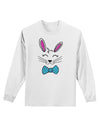 Happy Easter Bunny Face Adult Long Sleeve Shirt-Long Sleeve Shirt-TooLoud-White-Small-Davson Sales