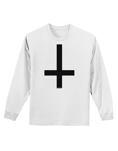 Inverted Cross Adult Long Sleeve Shirt-Long Sleeve Shirt-TooLoud-White-Small-Davson Sales