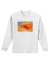 Desert Landscape Watercolor Adult Long Sleeve Shirt-Long Sleeve Shirt-TooLoud-White-Small-Davson Sales