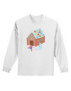 Little Gingerbread House Design #1 Adult Long Sleeve Shirt by TooLoud-Long Sleeve Shirt-TooLoud-White-Small-Davson Sales