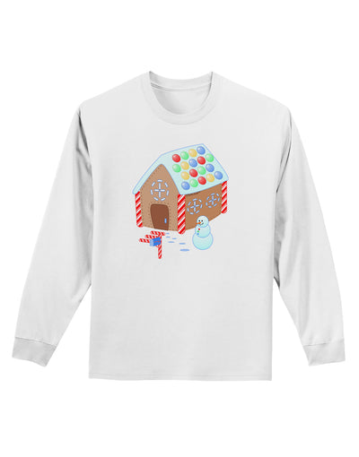 Little Gingerbread House Design #1 Adult Long Sleeve Shirt by TooLoud-Long Sleeve Shirt-TooLoud-White-Small-Davson Sales