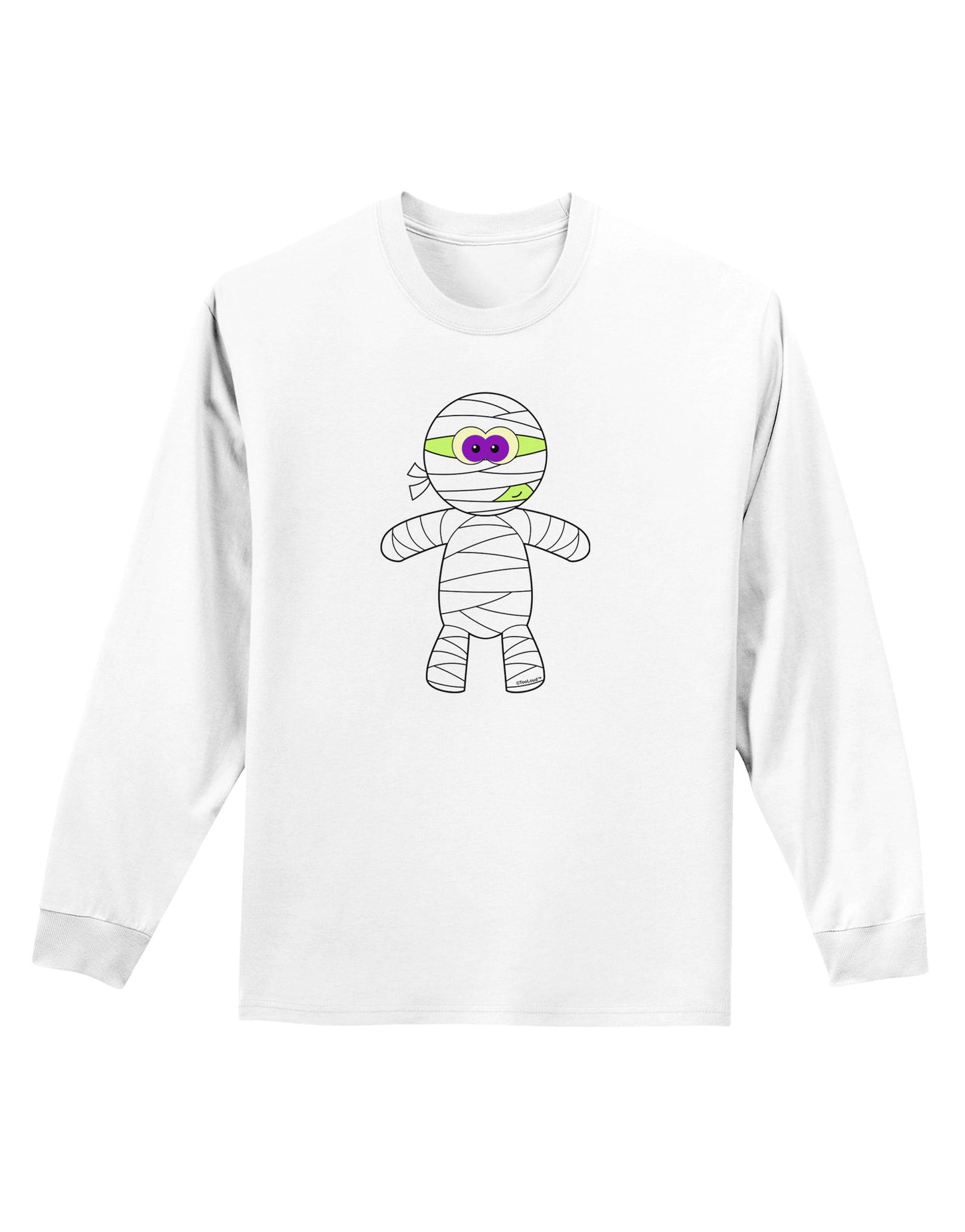 Cute Mummy Halloween Adult Long Sleeve Shirt-Long Sleeve Shirt-TooLoud-White-Small-Davson Sales