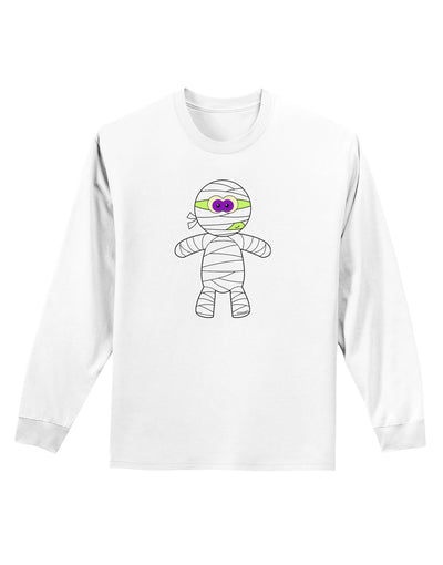 Cute Mummy Halloween Adult Long Sleeve Shirt-Long Sleeve Shirt-TooLoud-White-Small-Davson Sales