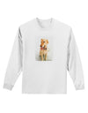 Golden Retriever Watercolor Adult Long Sleeve Shirt-Long Sleeve Shirt-TooLoud-White-Small-Davson Sales