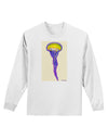 Jellyfish Outlined in Purple Watercolor Adult Long Sleeve Shirt-Long Sleeve Shirt-TooLoud-White-Small-Davson Sales