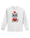 Mr. Whiskerton Santa Suit - Christmas Adult Long Sleeve Shirt by TooLoud-Long Sleeve Shirt-TooLoud-White-Small-Davson Sales