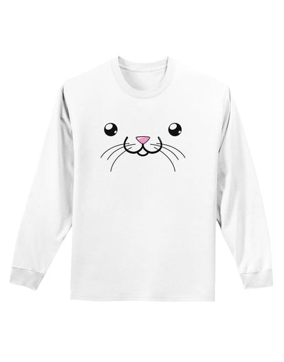 Kyu-T Face - Tiny the Mouse Adult Long Sleeve Shirt-Long Sleeve Shirt-TooLoud-White-Small-Davson Sales