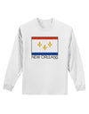 New Orleans Louisiana Flag Text Adult Long Sleeve Shirt-Long Sleeve Shirt-TooLoud-White-Small-Davson Sales